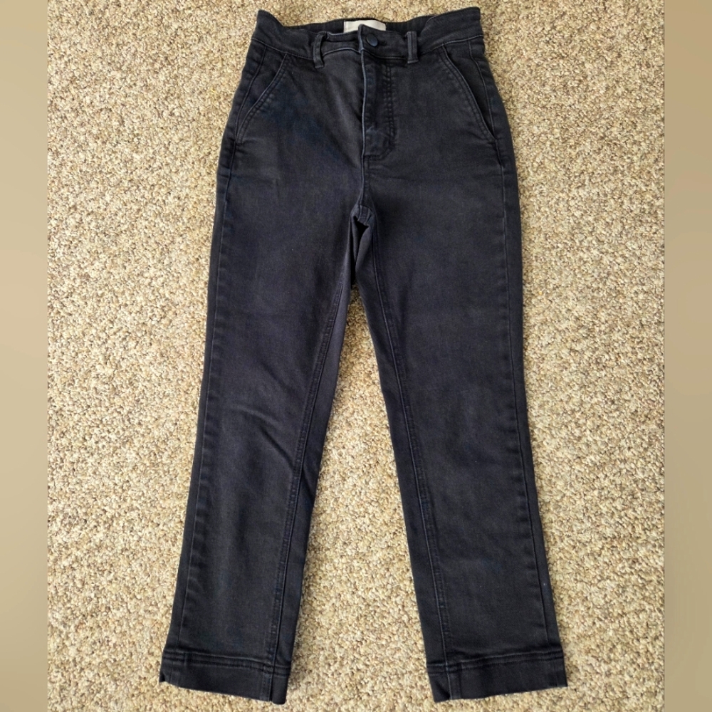 Everlane Cropped Slim Pants Blavk‎ Denim Size 00